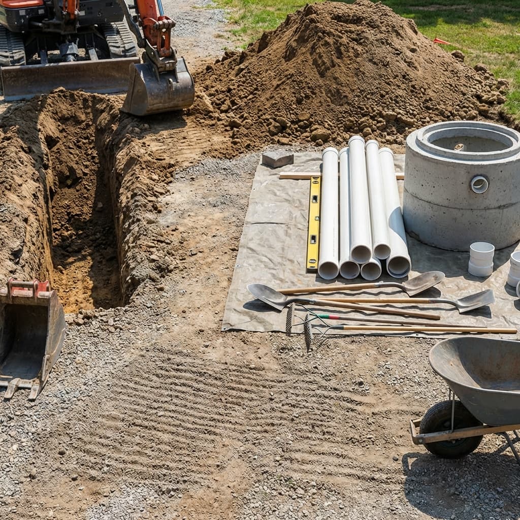 Excavation de système septique