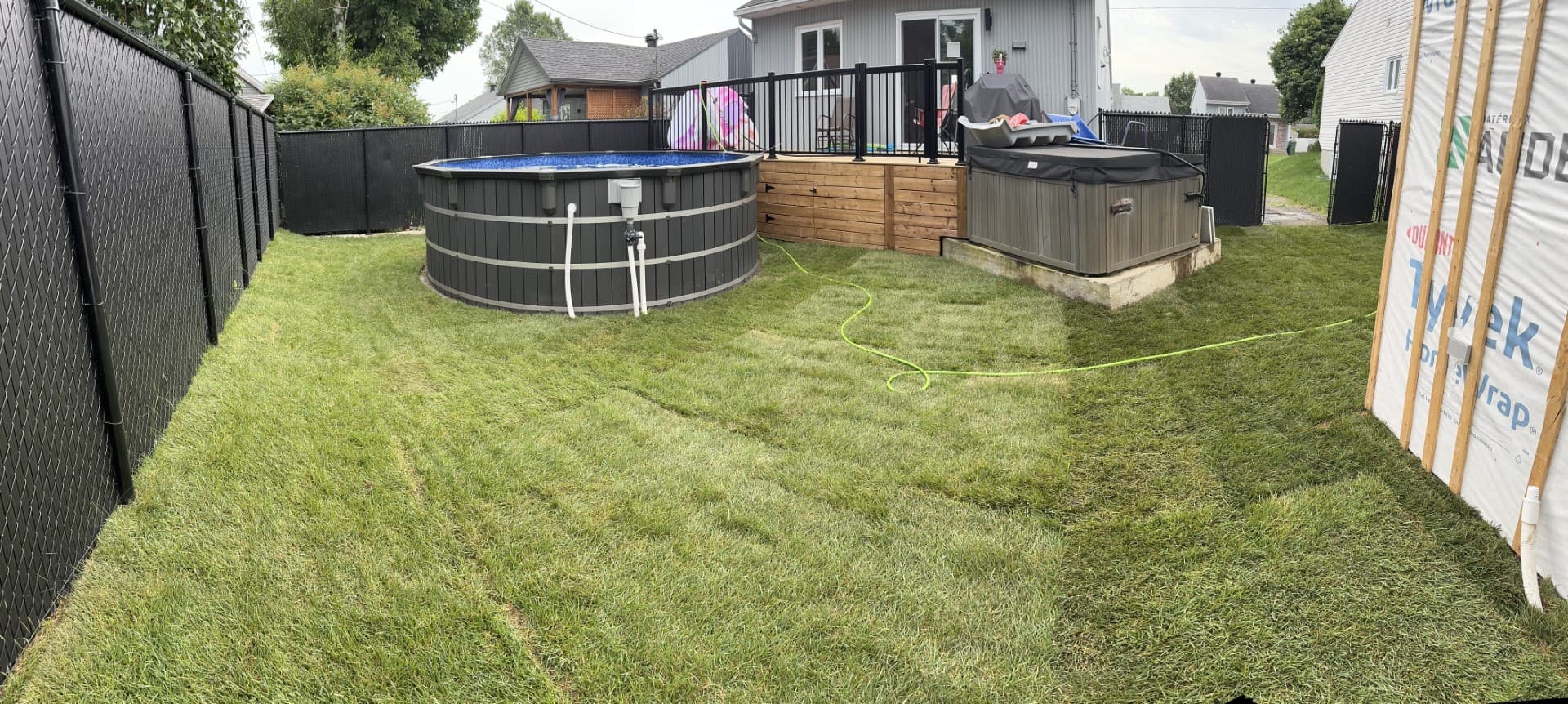 installation de rouleau gazon